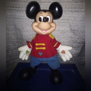 Vintage 1970's Mickey Mouse Musical Squeeze Doll